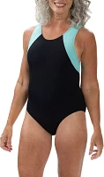 Dolfin Women's Aquashape Color Block Moderate Lap Swimsuit