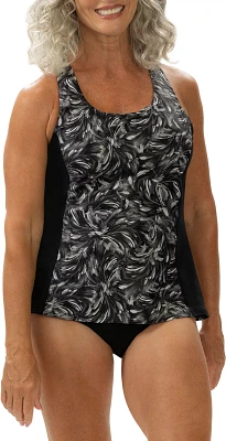 Dolfin Women's Aquashape Print Twist Back Tankini Swimsuit Top
