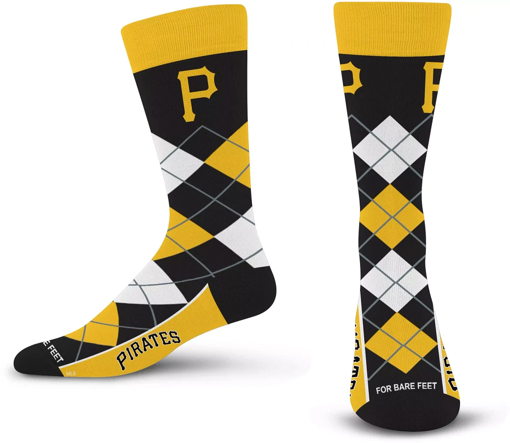 For Bare Feet Pittsburgh Pirates Argyle Socks