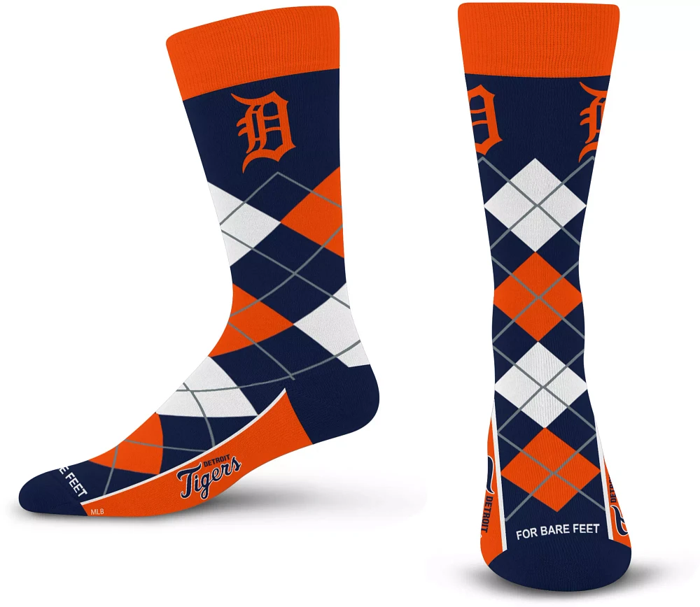 For Bare Feet Detroit Tigers Argyle Socks