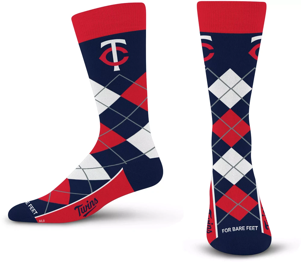 For Bare Feet Minnesota Twins Argyle Socks