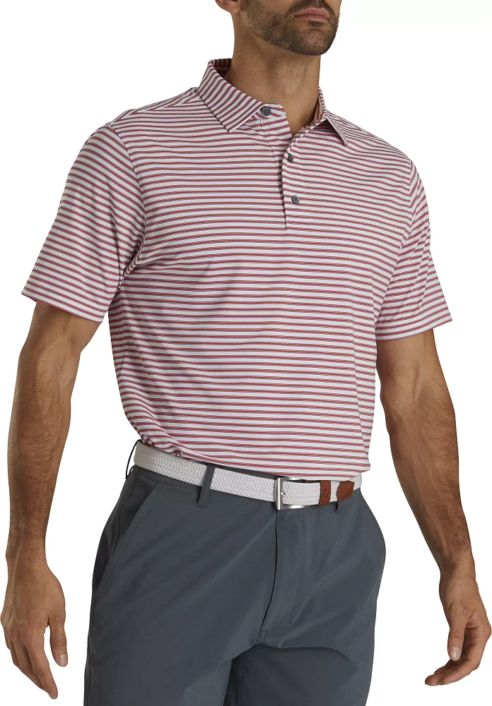 FootJoy Men's Lisle Pinstripe Golf Polo