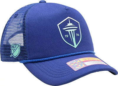 Fan Ink Adult Seattle Sounders Atmosphere Blue Trucker Hat