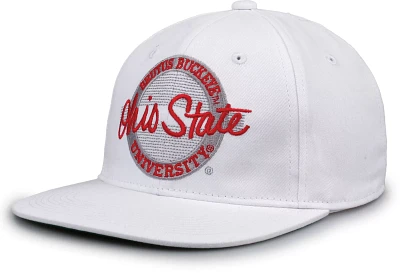 The Game Men's Ohio State Buckeyes White Retro Circle Adjustable Hat
