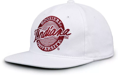The Game Men's Indiana Hoosiers White Retro Circle Adjustable Hat