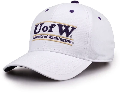 The Game Men's Washington Huskies White Bar Adjustable Hat