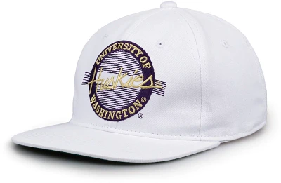 The Game Men's Washington Huskies White Retro Circle Adjustable Hat