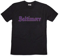 Where I'm From Adult Baltimore Script Black T-Shirt