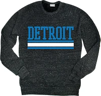 Where I'm From Adult Buffalo City Stripe Black Fleece Crewneck Sweater