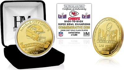 Highland Mint Super Bowl LVIII Champions Kansas City Chiefs Gold Mint Coin