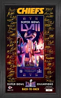 Highland Mint Super Bowl LVIII Champions Kansas City Chiefs Ticket Signature Frame