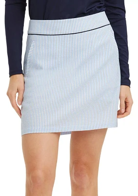 Renwick Women's Seersucker 18” Golf Skort