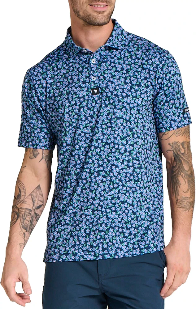 Bad Birdie Men's Ditsy Flower Golf Polo