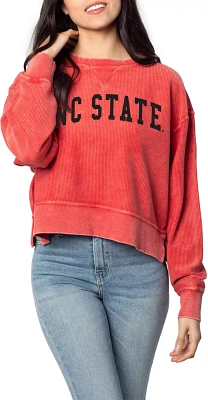 chicka-d Women's NC State Wolfpack Red Boxy Crewneck Sweatshirt