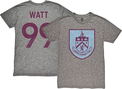 1863 FC Adult Burnley J.J. Watt #99 Logo Grey T-Shirt