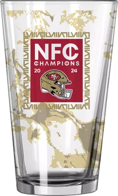 Logo 2024 Super Bowl LVIII Bound San Francisco 49ers 16 oz. Pint Glass