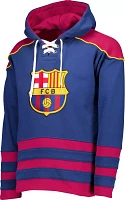 Sport Design Sweden Adult FC Barcelona 2023-2024 Hockey Stripe Navy Pullover Hoodie