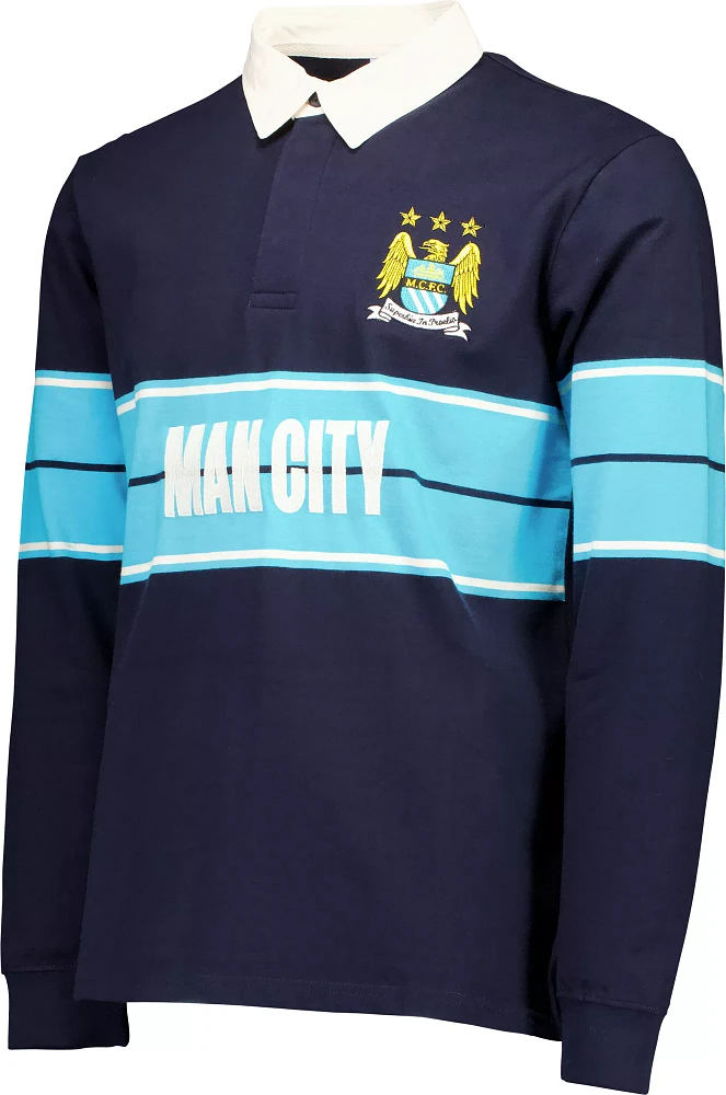 Sport Design Sweden Adult Manchester City 2023-2024 Rugby Navy Long Sleeve Polo