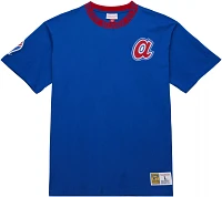 Mitchell & Ness Men's Atlanta Braves Royal Jacquard Ringer T-Shirt