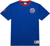 Mitchell & Ness Men's New York Mets Royal Jacquard Ringer T-Shirt