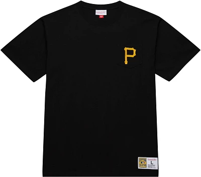 Mitchell & Ness Men's Pittsburgh Pirates Black Premium Pocket T-Shirt