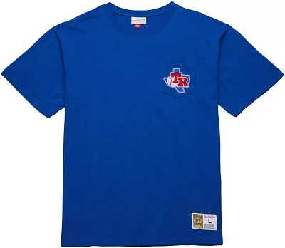 Mitchell & Ness Men's Texas Rangers Royal Premium Pocket T-Shirt