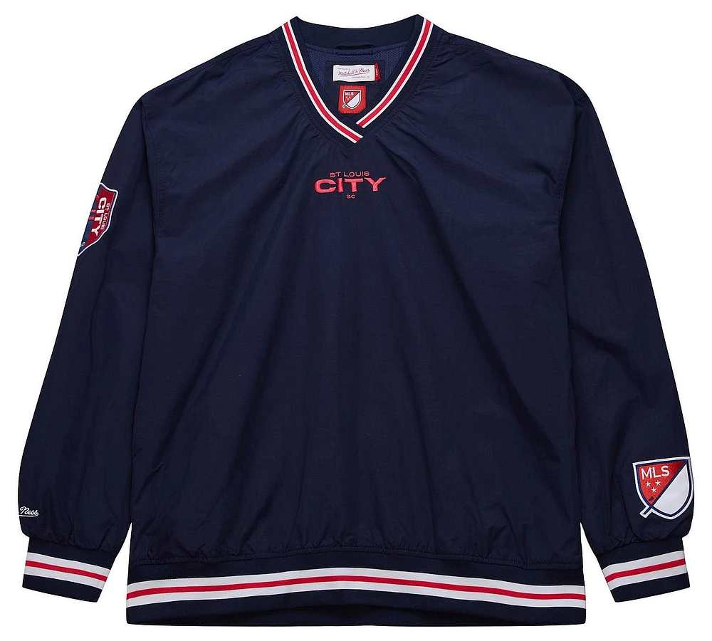 Mitchell & Ness Adult St. Louis City SC 2024 Navy Nylon Pullover Jacket