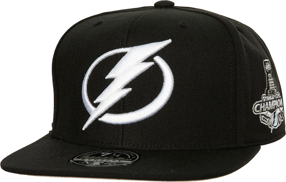 Mitchell & Ness Adult Tampa Bay Lightning Patch Black Fitted Hat