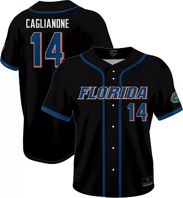 Prosphere Youth Florida Gators #14 Black Jac Caglianone Full Button Replica Baseball Jersey
