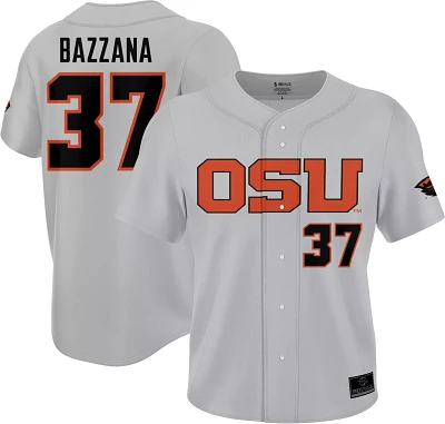 Prosphere Youth Oregon State Beavers #37 Grey Travis Bazzana Full Button Baseball Jersey