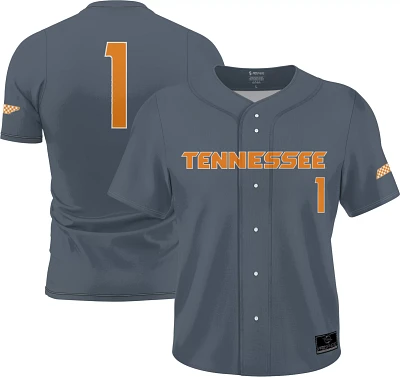 Prosphere Youth Tennessee Volunteers #1 Grey Full Button Alternate Baseball Jersey