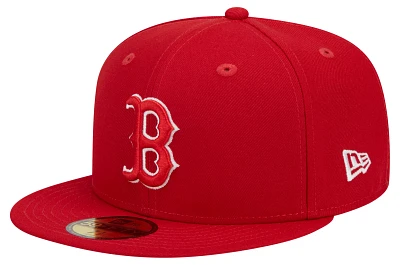 New Era Adult Boston Red Sox White Side Patch Evergreen 59Fifty Fitted Hat