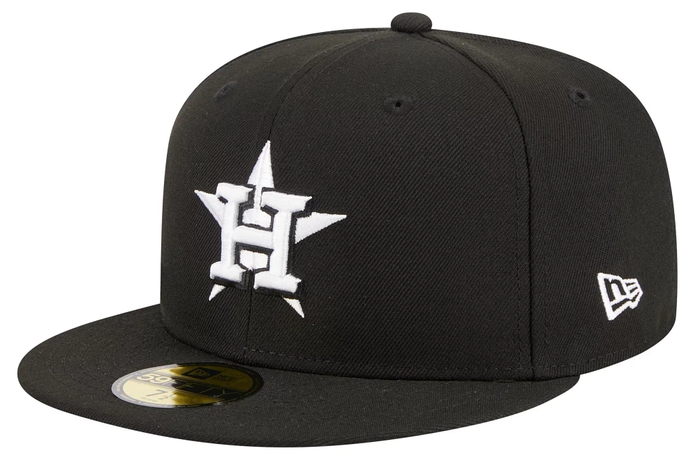 New Era Adult Houston Astros Black Side Patch Evergreen 59Fifty Fitted Hat