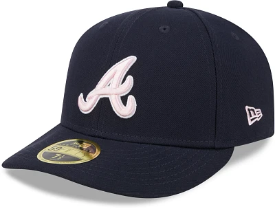 New Era Adult Atlanta Braves Mother's Day 2024 Navy Low Profile 59Fifty Fitted Hat