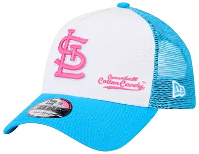 New Era Men's St. Louis Cardinals Big League Chew Curveball Cotton Candy White A-Frame 9Forty Adjustable Hat