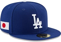 New Era Men's Los Angeles Dodgers Dodger Blue Flag 59Fifty Fitted Hat