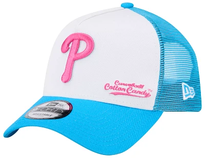 New Era Men's Philadelphia Phillies Big League Chew Curveball Cotton Candy White A-Frame 9Forty Adjustable Hat