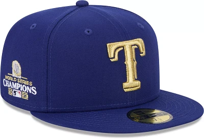 New Era Men's Texas Rangers Gold Collection 2024 Blue 59Fifty Fitted Hat