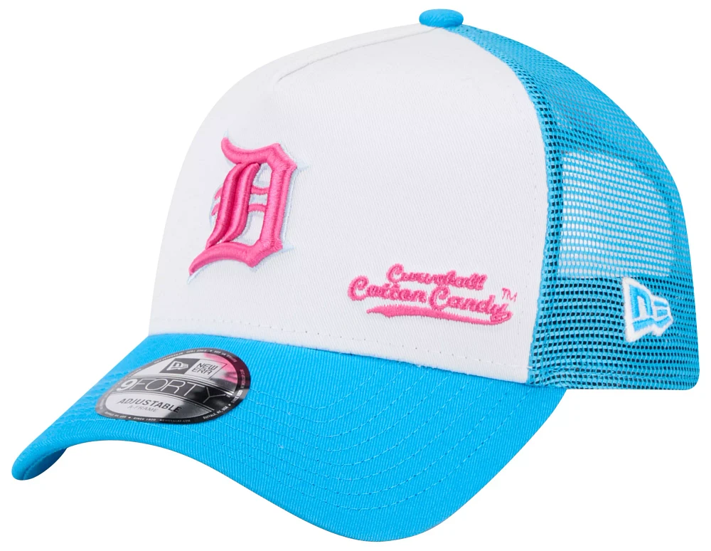 New Era Men's Detroit Tigers Big League Chew Curveball Cotton Candy White A-Frame 9Forty Adjustable Hat