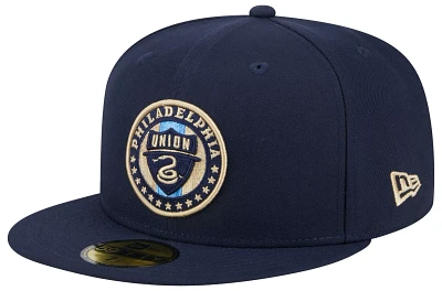 New Era Adult Philadelphia Union 59Fifty 2024 Logo Navy Fitted Hat