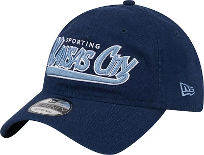 New Era Adult Sporting Kansas City 9Twenty Throwback Navy Adjustable Hat