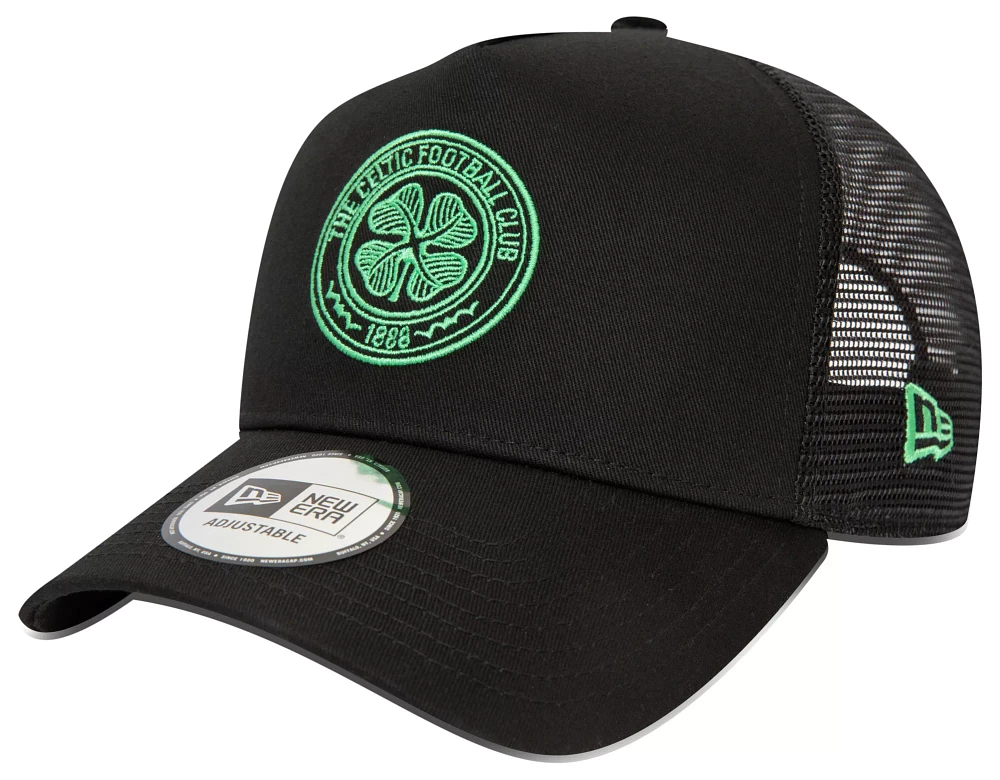 New Era Adult Celtic FC Seasonal Black Trucker Hat