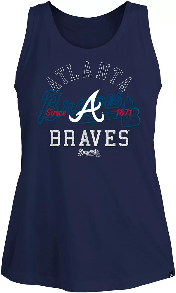 New Era Women's Atlanta Braves Navy Arch Tank Top