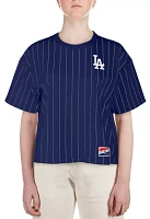 New Era Women's Los Angeles Dodgers Blue Throwback T-Shirt