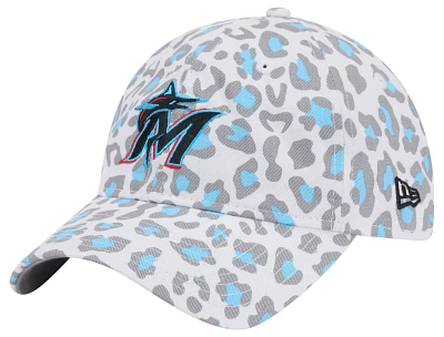 New Era Women's Miami Marlins White Active 9Twenty Adjustable Hat