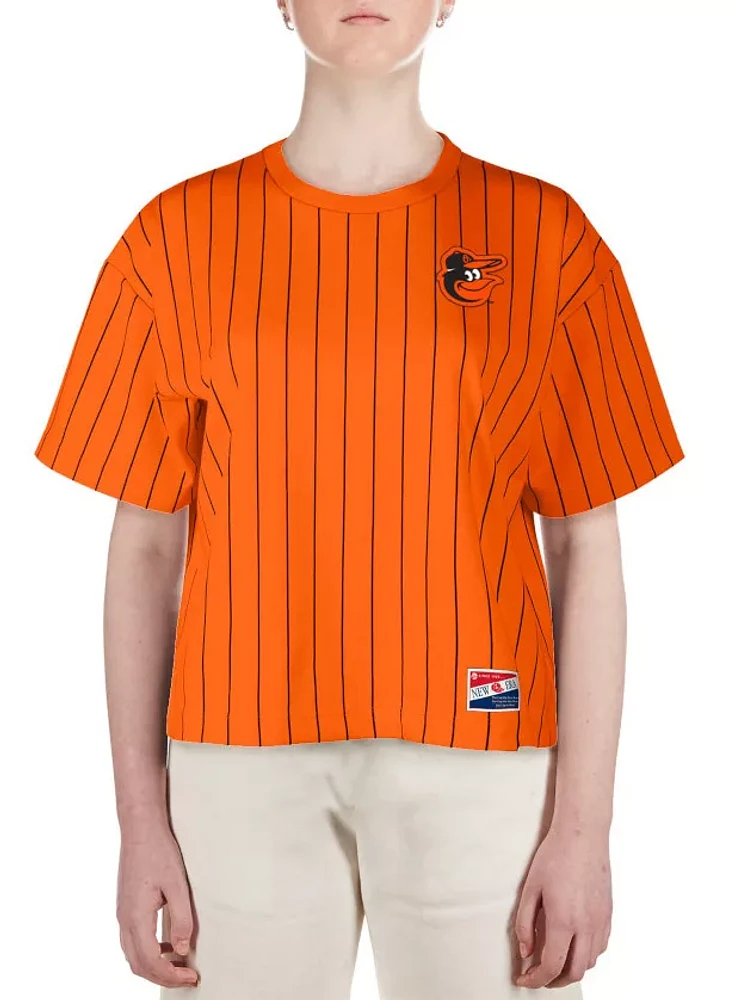 New Era Women's Baltimore Orioles Orange Throwback T-Shirt