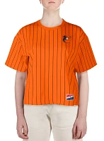 New Era Women's Baltimore Orioles Orange Throwback T-Shirt