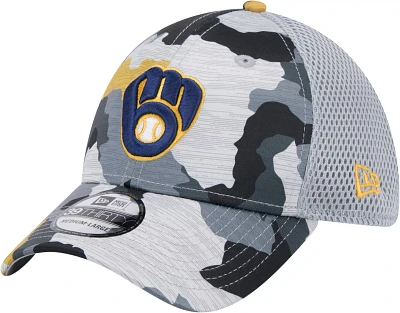 New Era Youth Milwaukee Brewers Camo Active 39Thirty Stretch Fit Hat