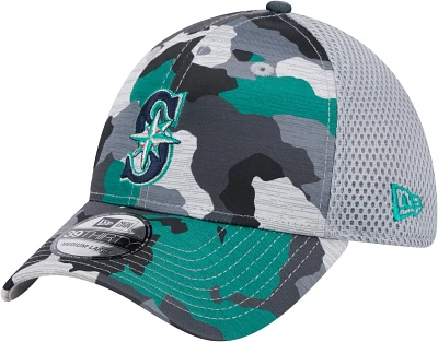 New Era Youth Seattle Mariners Camo Active 39Thirty Stretch Fit Hat