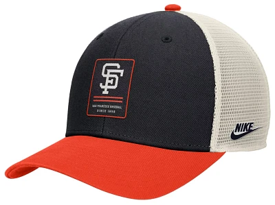 Nike Adult San Francisco Giants Black Cooperstown Rewind Adjustable Trucker Hat